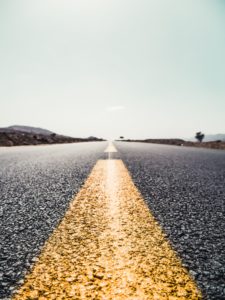 A photo of an asphalt road.